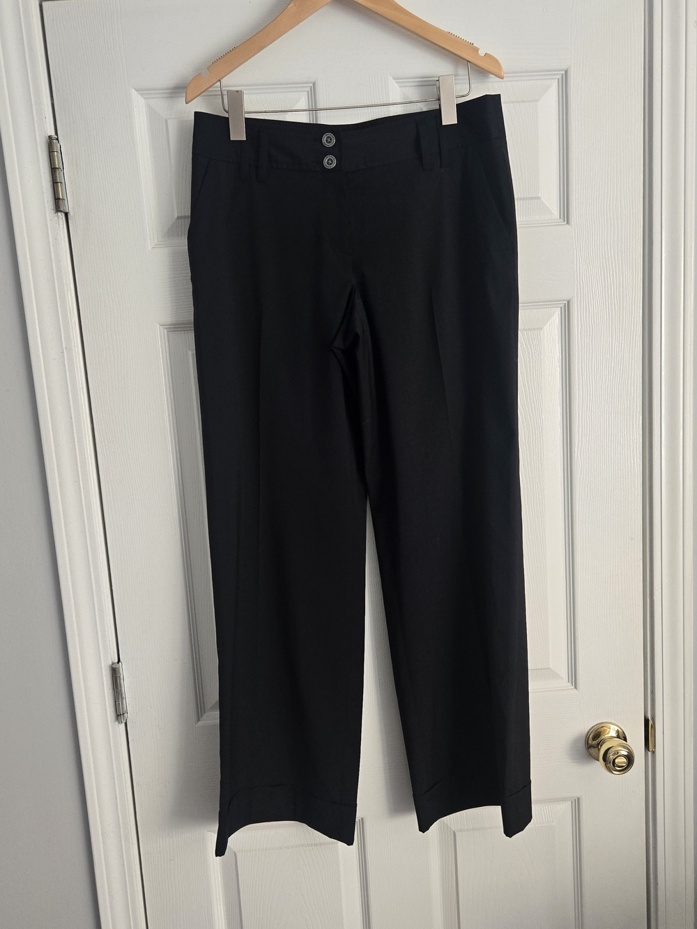 Michael Kors Classic Black Women's Dress Pants - Tailored Straight Leg Cuffed